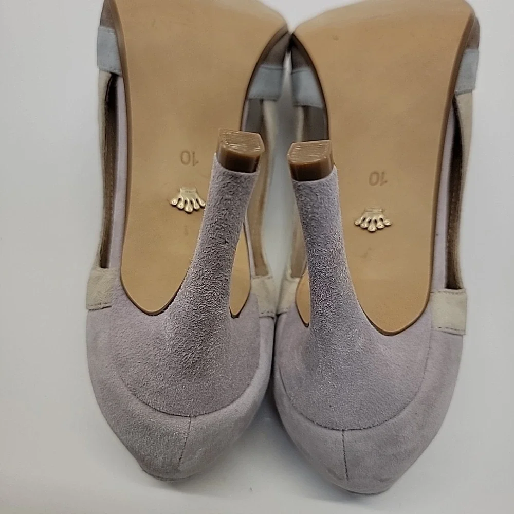 Nina Originals Agenda Suede Pastel Color Block Cut Out Heels US Size 10 Pretty